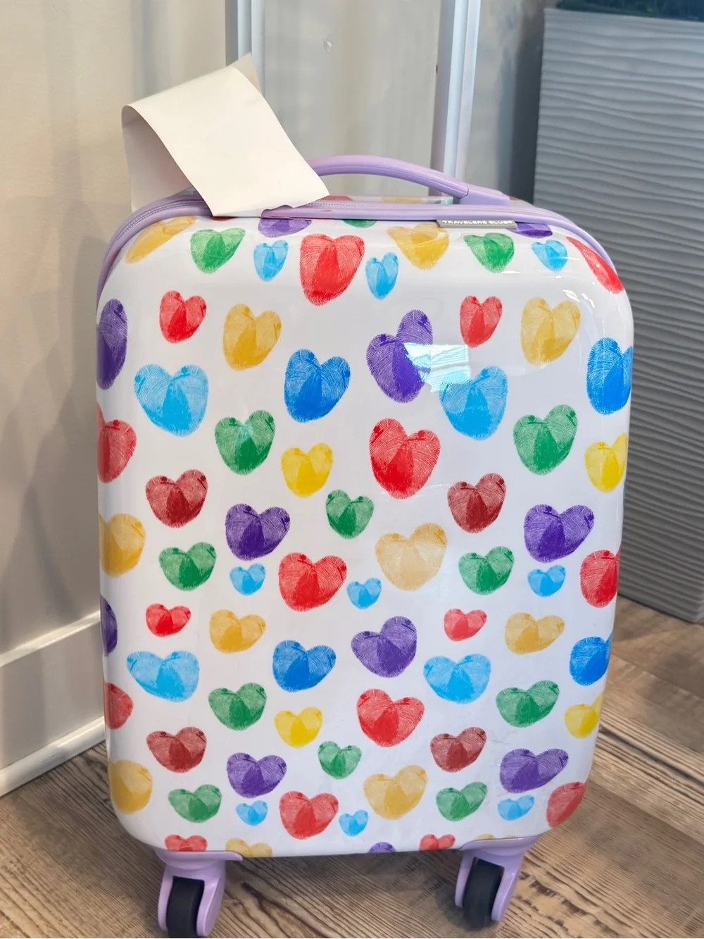 Travelers Club kids 5 piece luggage set Multicolor Heart Travel Set Lavender